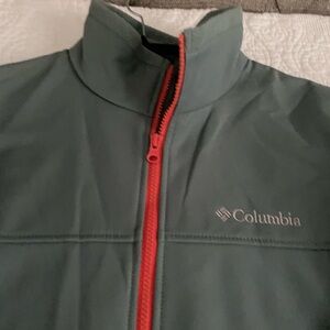 Columbia Olive Jacket with Subtle Embroidery